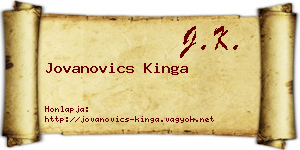 Jovanovics Kinga névjegykártya